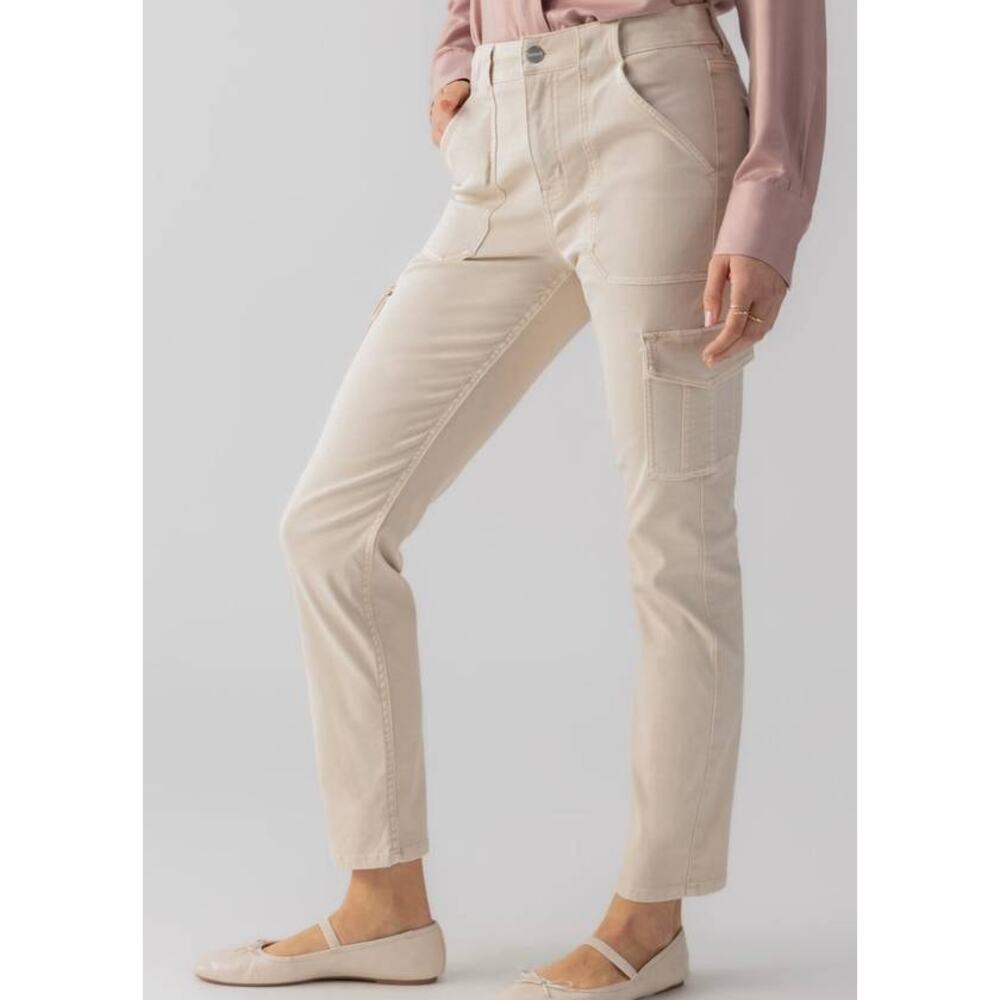 Sanctuary Sculpted Hayden Cargo Jean in Almond 24 NWT Minimalist Effortless Chic - Picture 2 of 6